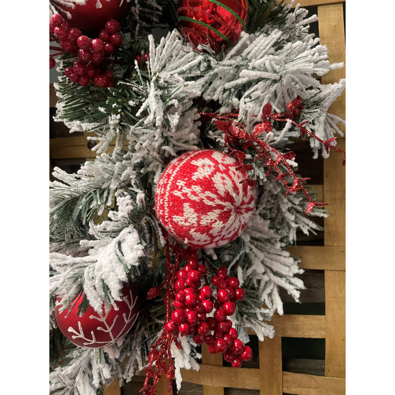 Couronne floquée en chlorure de polyvinyle 24 po