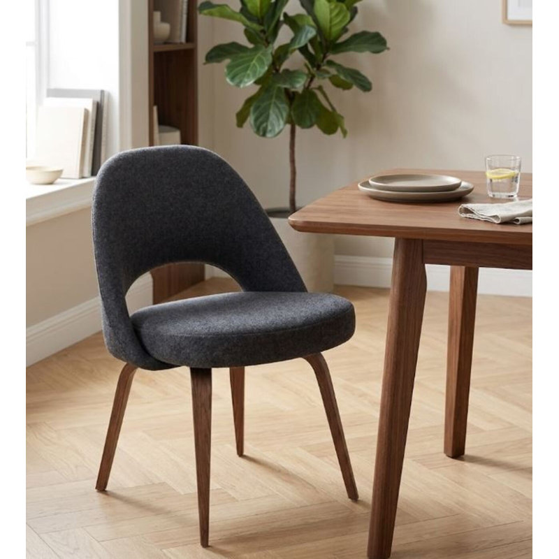Chaise d'appoint rembourrée H 19 po, Ardoise