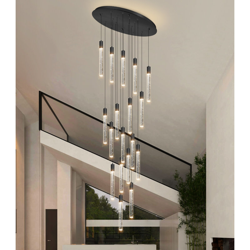 Luminaire à DEL 18 lumières, Noir satiné