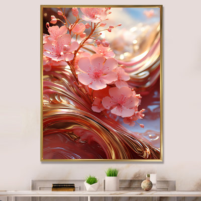 Art liquide liquide délicat blanc et rose clair
