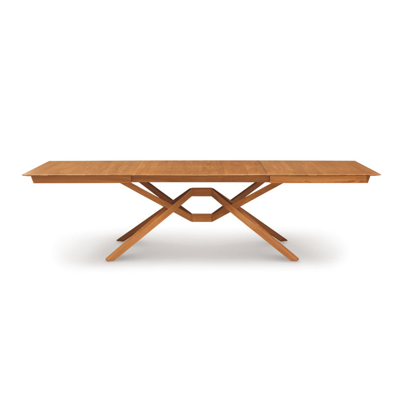 Exeter Single and Double Leaf Extension Dining Table, Natural Cherry, 50" W x 72"/92"/112" L, 2
