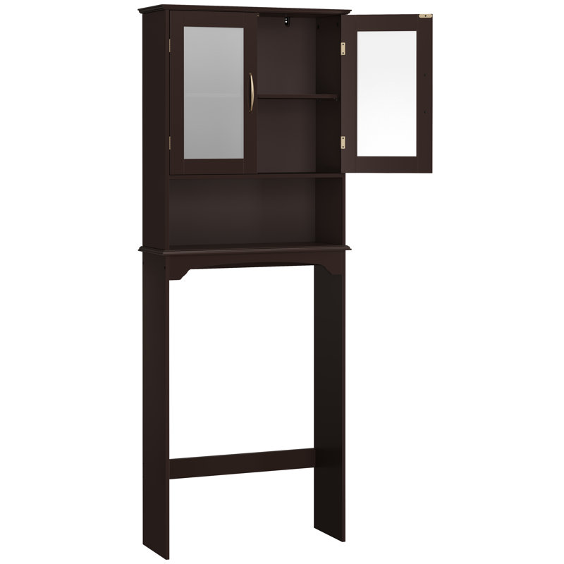 Amboy 25'' W x 66'' H x 9'' D Over-The-Toilet Storage, Espresso