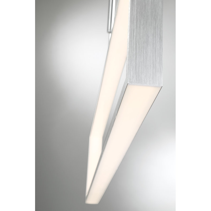 Luminaire suspendu géométrique à del unique/à 1 lumière Eskridge, Aluminium