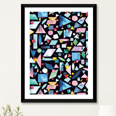 Geometric Pieces Colorful by Ninola Design - Painting