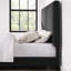 Lit plateforme tapissier gris anthracite-554305653