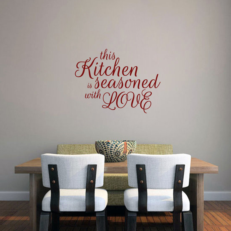 Text & Numbers Non-Wall Damaging Wall Decal, Cranberry