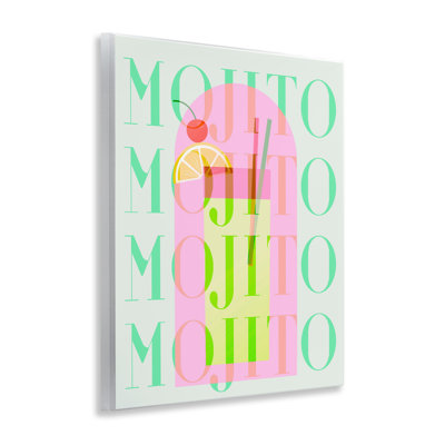 Plaque murale rétro pastel Mojito, design par Lil 'Rue