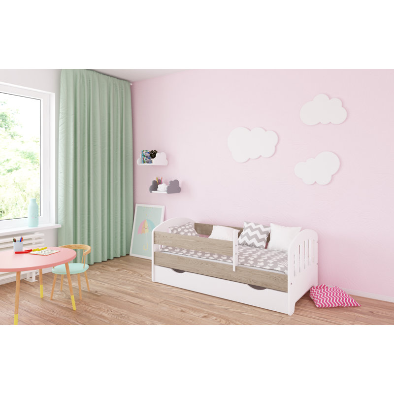 Larkin Cabin Bed with Storage Included, Oak, European Toddler (80 x 160 cm)
