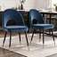 Modern Velvet Dining Chairs Ergonomic Cutout Back with Gold-Tipped Legs, Luxury Upholstered Accent Chairs for Dining/Living Room-1418862955-1424356799