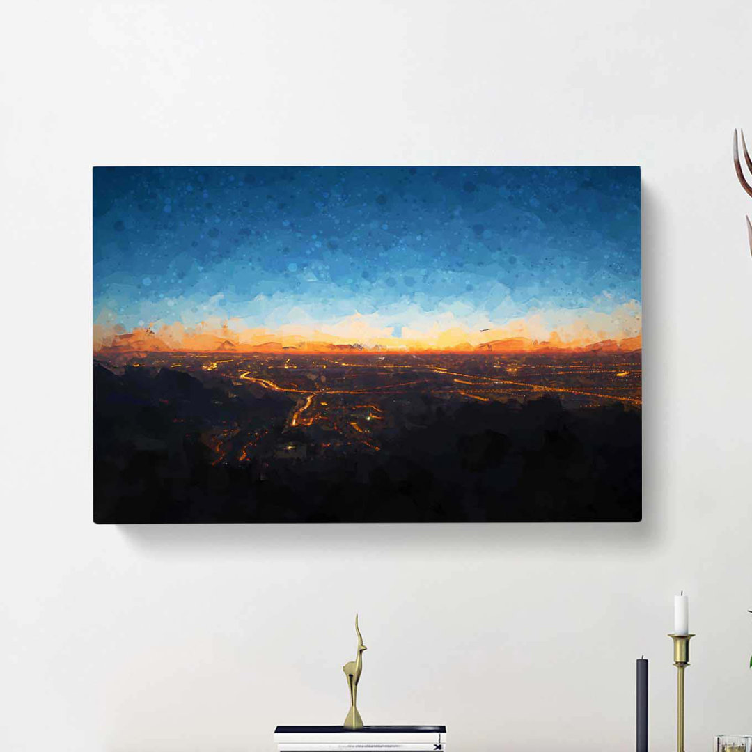 Beijing Skyline In China In Abstract - Wrapped Canvas
