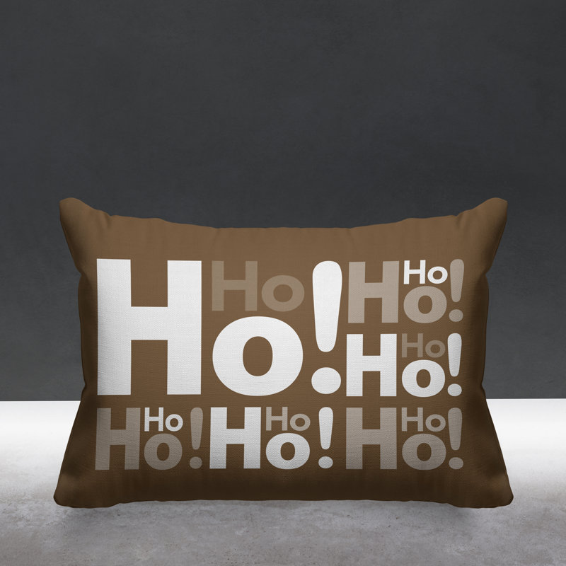 Coussin intérieur / extérieur Hohoho Christmas, Beige