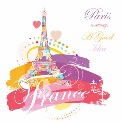 Hawwah Eiffel Tower - impression sur toile tendue