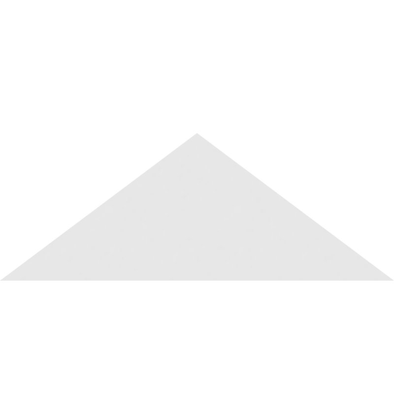 Triangle Surface Mount Non-Functional Brickmould Frame PVC Gable Vent 5/12 Pitch, 68" H x 14" W