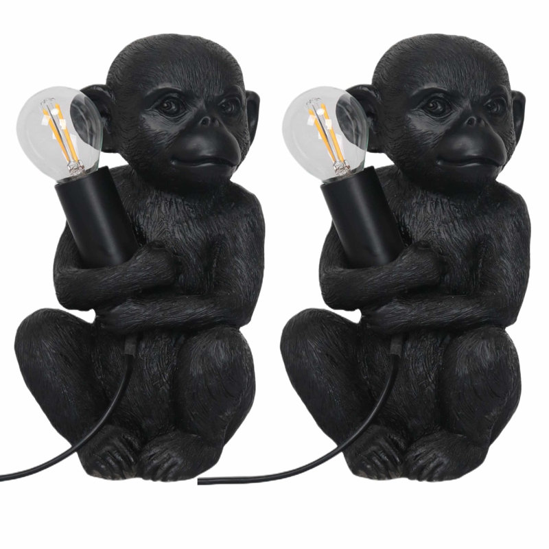 Bibian Resin Novelty Lamp, Black Resin