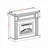 Fireplace Mantel Classic Cherry Finish, 41.34"W x14"D x40"H, Fireplace Not Included | Cherry | MDF-888258011