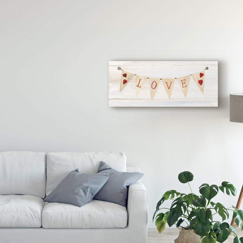 « rustique st banner ii », art textuel sur toile tendue, H 14 po x l 32 po x P 2 po