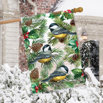 Drapeau d'hiver des mésanges