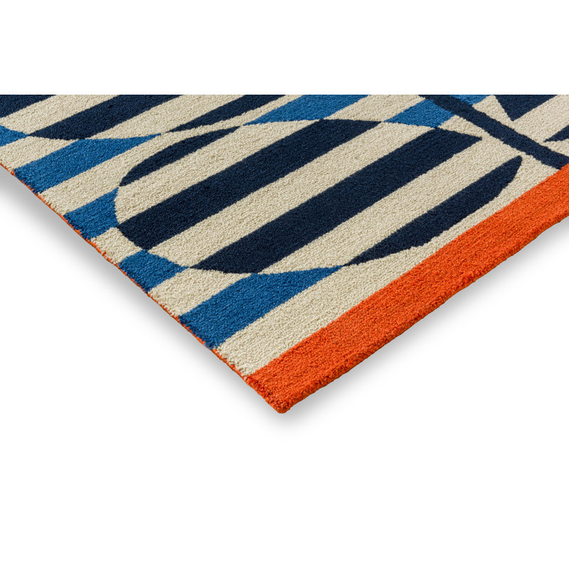 Stripy Stem Hand Tufted Floral Area Rug, Rectangle 8'2" x 11'6"