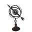 Black & Gold Metal Armillary Globe Tabletop Decor - Hand Finished Sturdy Decorative Globe for Indoor Outdoor Home & Garden