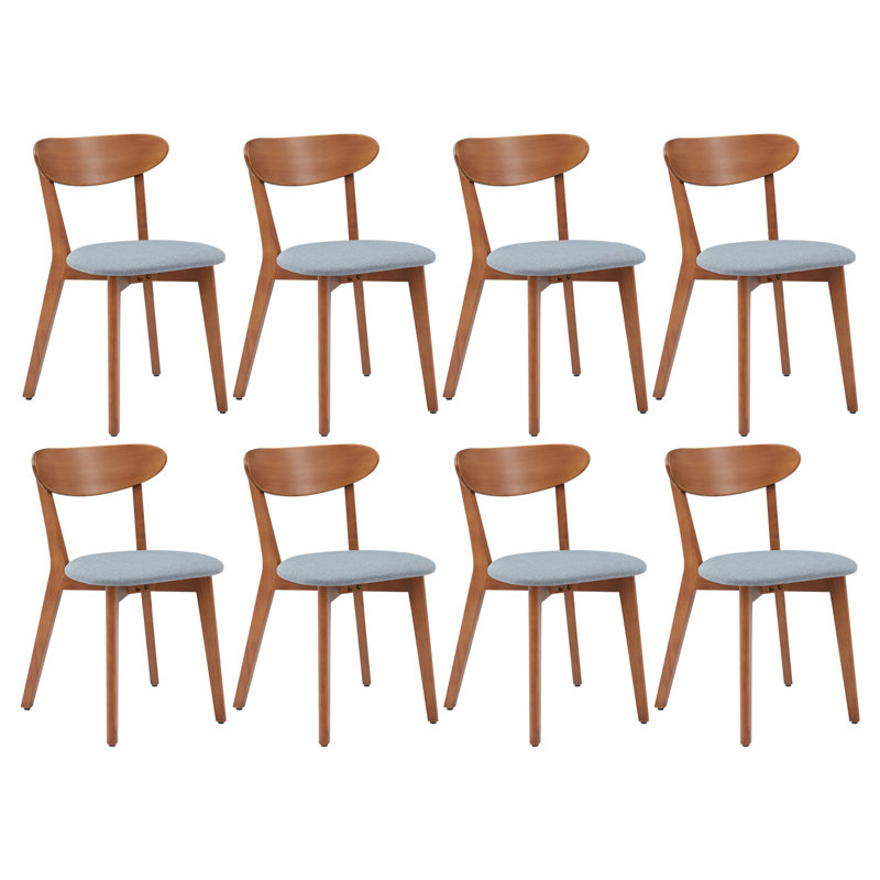 Chaise d'appoint de salle à manger rembourrée H 18 po, Noyer
