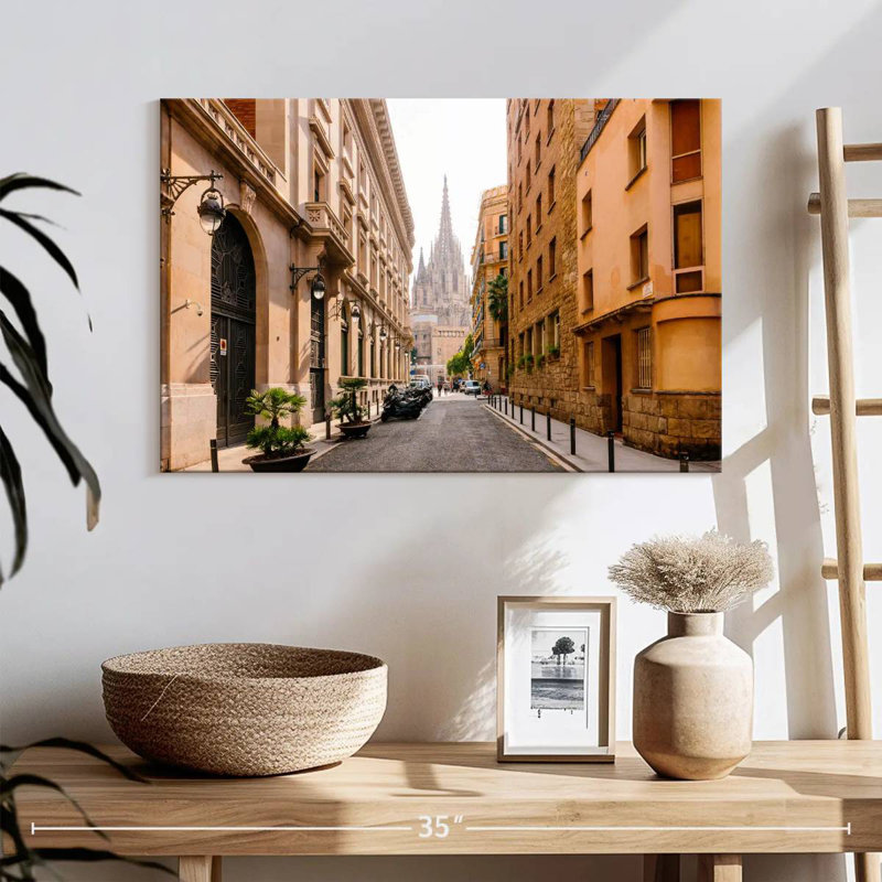Ravi Barcelona Cathedral From The Street, 16" H x 24" W