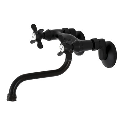 Kingston Brass Essex Two-Handle 2-Hole Wall Mount Bathroom Faucet