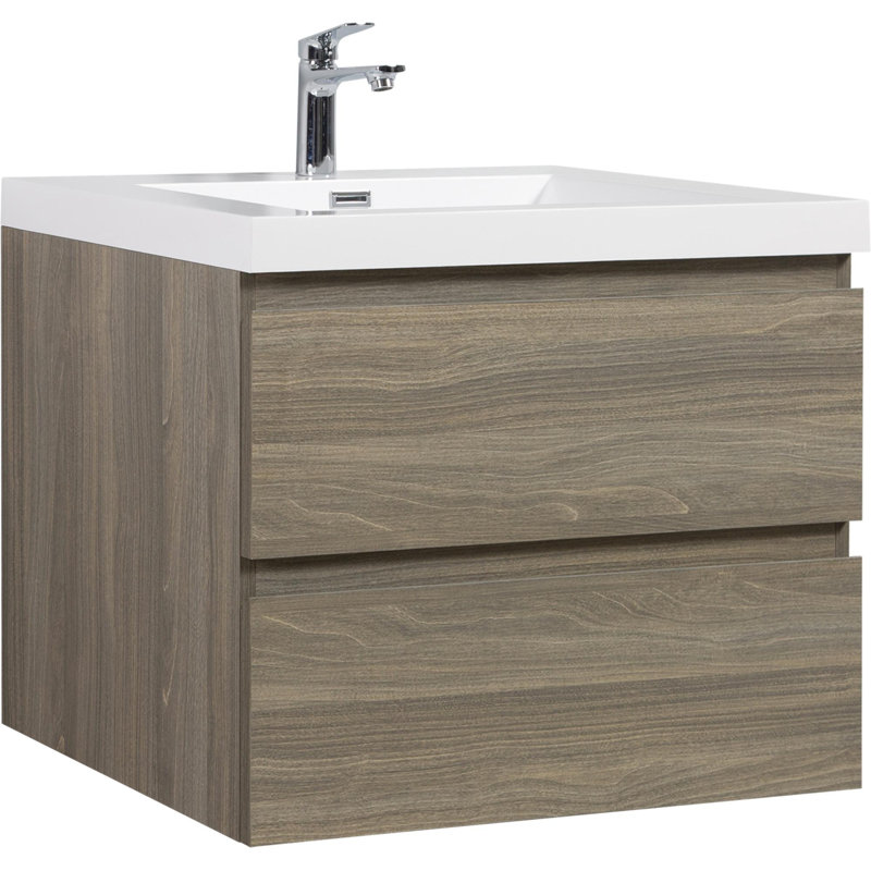 Wall Mounted Bathroom Vanity, Grey
