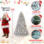 Arbre de Noël floqué avec support en métal-172380242-172380227
