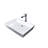 Prism Polished White Handmade Rectangular Dual Mount Bathroom Sink
