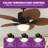  44" 5 - Blade Tropical Ceiling Fan With Lights And Remote Control-1427255691