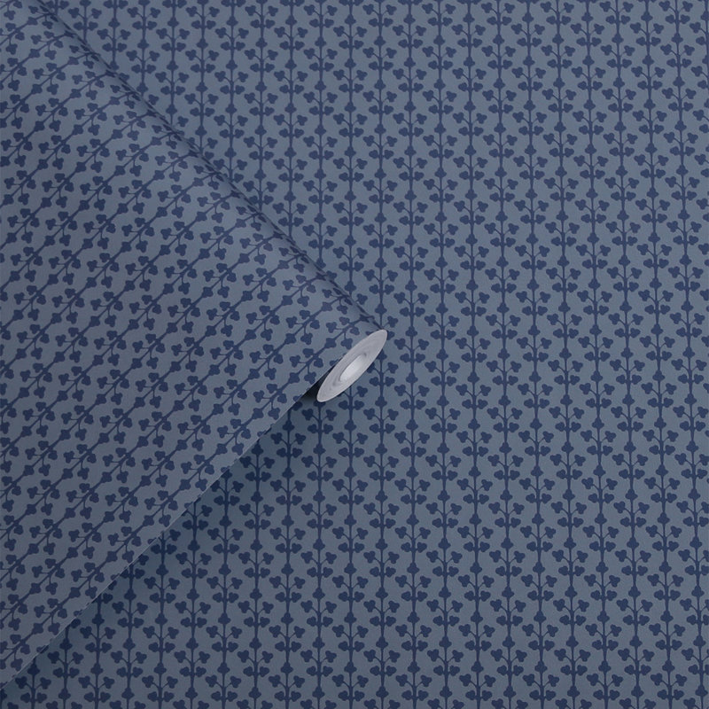 Laura Ashley Seaham Midnight Blue Wallpaper