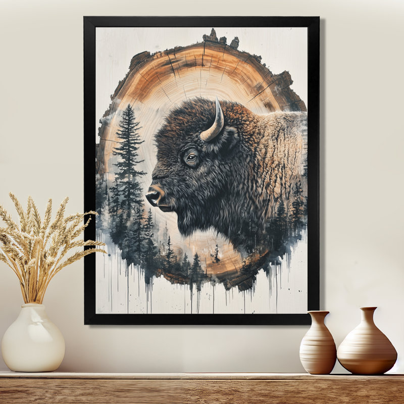 Geronda - Animals Wall Decor, H 20 po x l 12 po, Picture Framed, Noir, noir, noir, noir