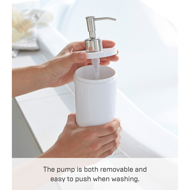 White ABS Resin and Stainless Steel Body Soap Dispenser