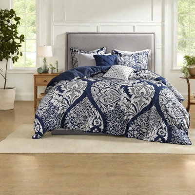 Ensembles de literie indigo de qualité, coton confortable et polyester pour la maison