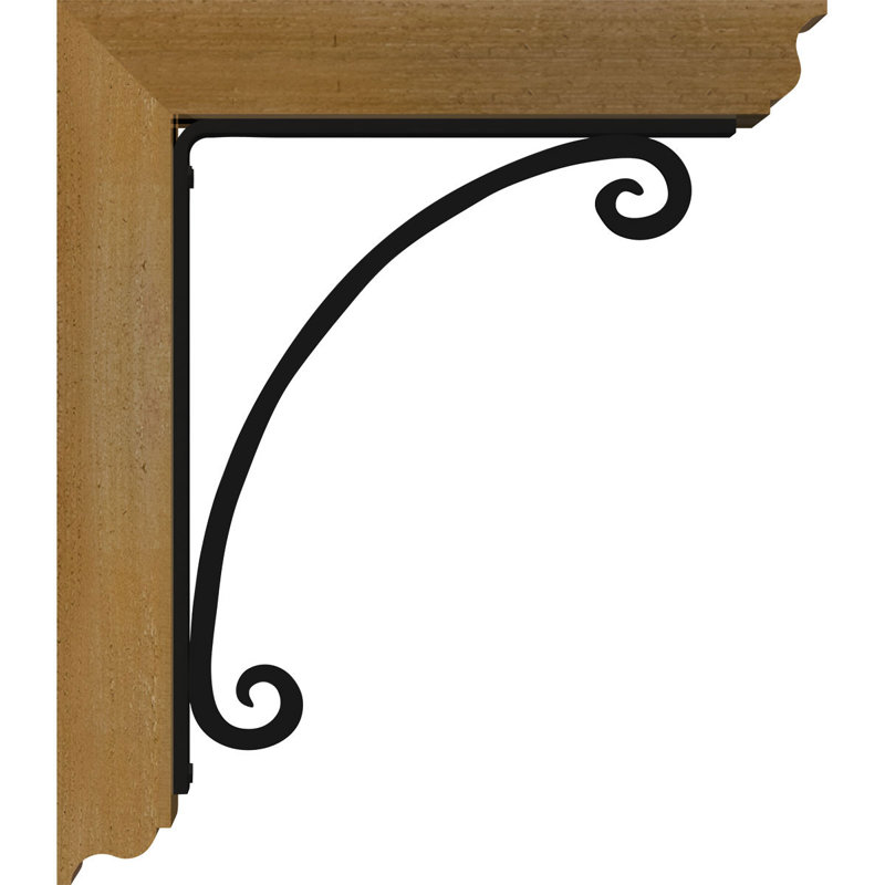 Support traditionnel en fer 4 po Legacy, H 23 po x P 20 po, Cèdre rouge de l'Ouest l 3 1/2 po x T 4 po (lisse
