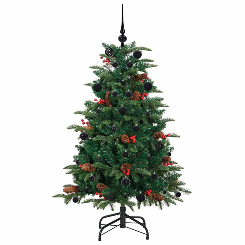Artificial Christmas Tree with LEDs with Stand Green, 4.92 ft