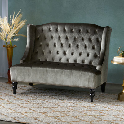 Loveseat Modern Compact Seating For Living Room Bedroom With Comfortable Cushions And Sturdy Frame