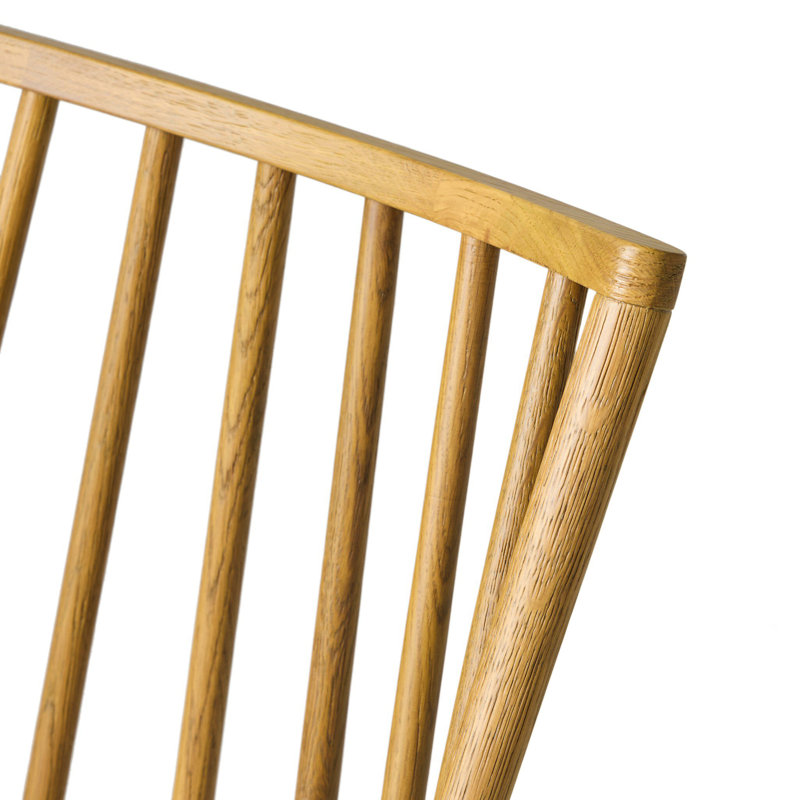 Lewis Windsor Stool With Cushion-Sandy Oak-Counter, Counter Stool (25.02” Seat Height), Sandy Oak