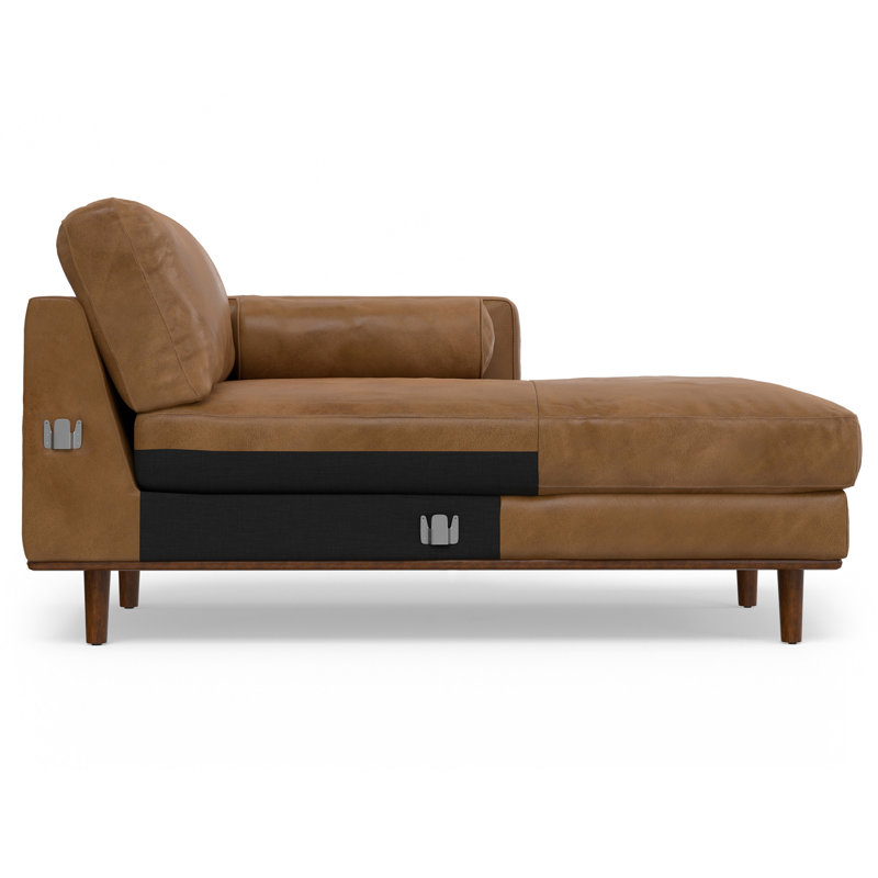 Canapé modulaire droit - brun caramel, Brun