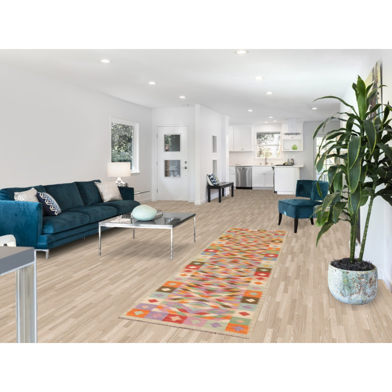 Tapis de marche réversible en laine Kilim 3 x 10