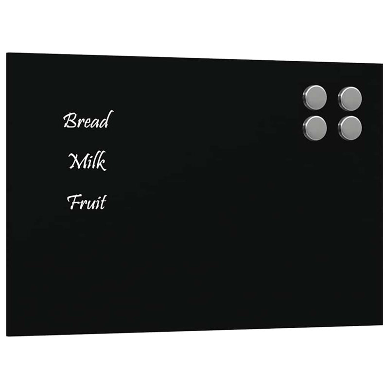 Wall Mounted Required Whiteboard, 20cm H x 30cm W x 0.4cm D, Black