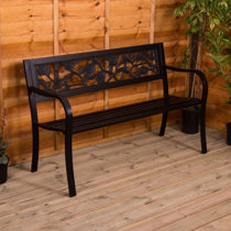 6 foot Outdoor Bench with Back & Arms - Woodridge - Surface Mount