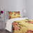 Ambesonne Rose Bedspread Set Victorian Style Pattern Cream Pink Green-105657604