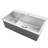 Drop-In 33-in x 22-in Brushed Stainless Steel Single Bowl 1-Hole Kitchen Sink