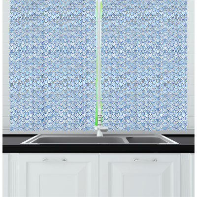 Rideau de cuisine à échelle de poisson