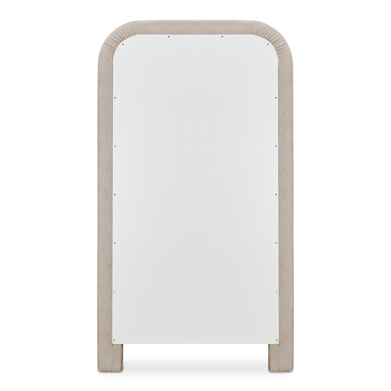 Miroir rectangulaire en bois massif, Beige, 72 po x 40 po