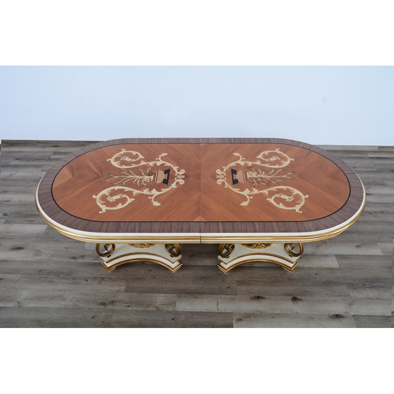 Valentina Oval Mahogany Wood Dining Table
