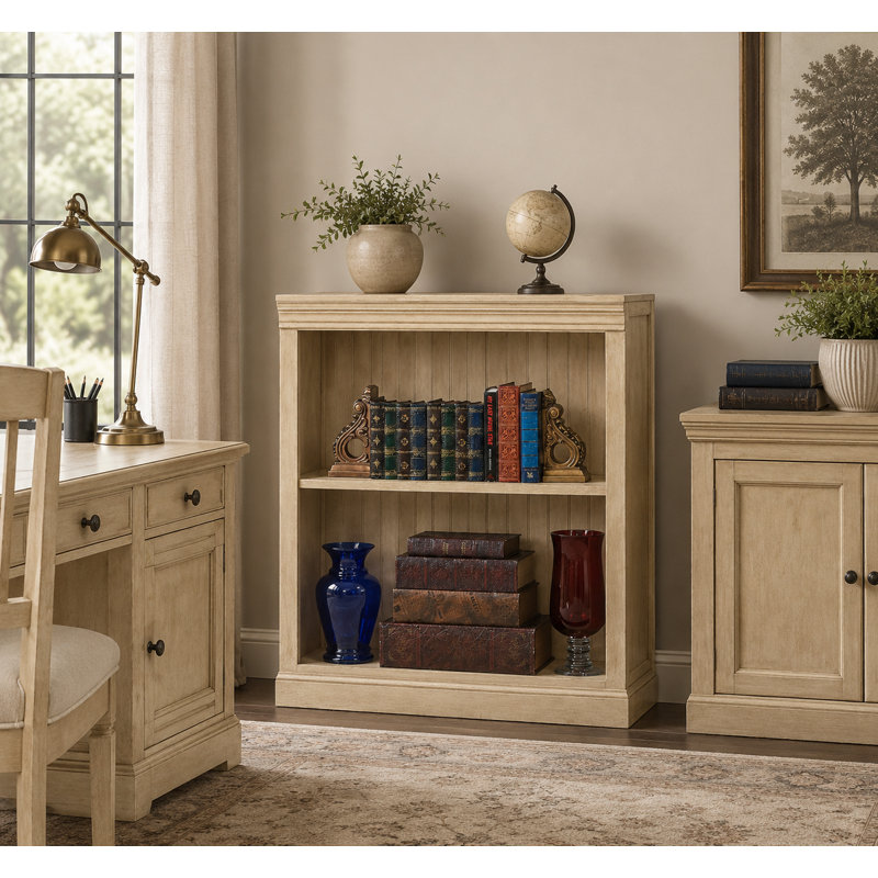 Sherita Bookcase, European Ivory, (1 Shelf) 36” H x 32” W x 14.25” D