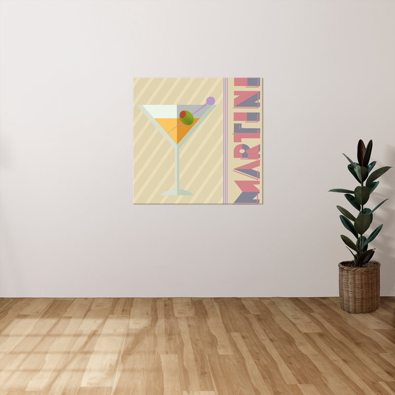 "Martini" par Conrad Knutsen, reproduction sur toile, H 24 po x l 24 po x P 1,5 po