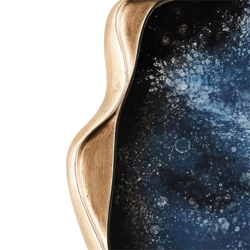 Miroir Dirillo, grande agate bleue